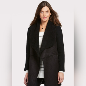 John + Jenn -‎ Faux Shearling Cardigan - Size Medium